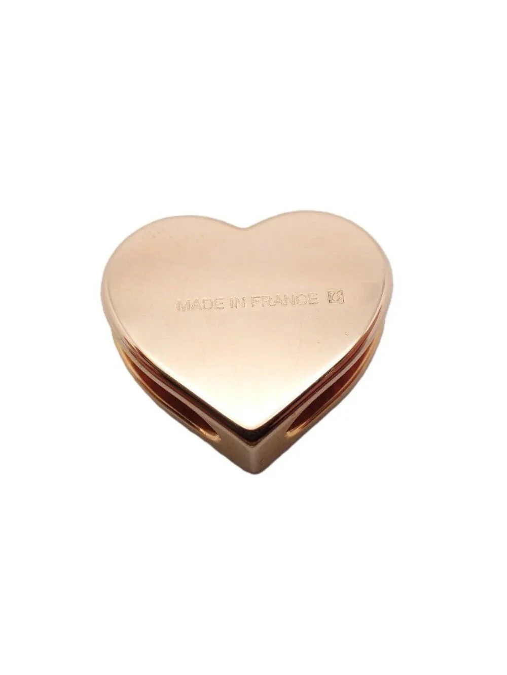 Hermes Scarf Ring Twilly Minicoo Heart Gold Color Pawn